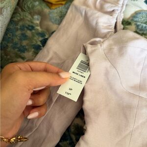 Aritzia Muse Linen Blouse in Light Purple